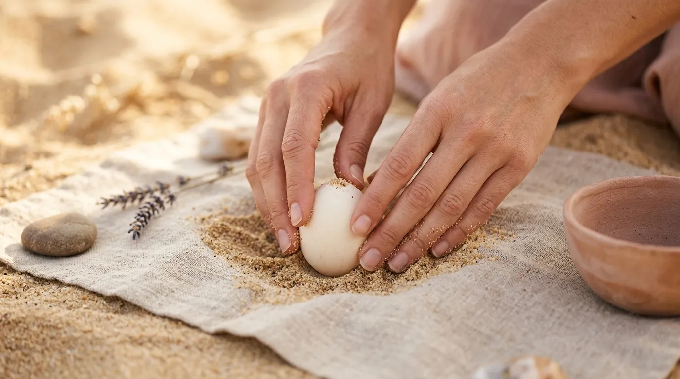 Enterrer des œufs dans le sable : signification magie