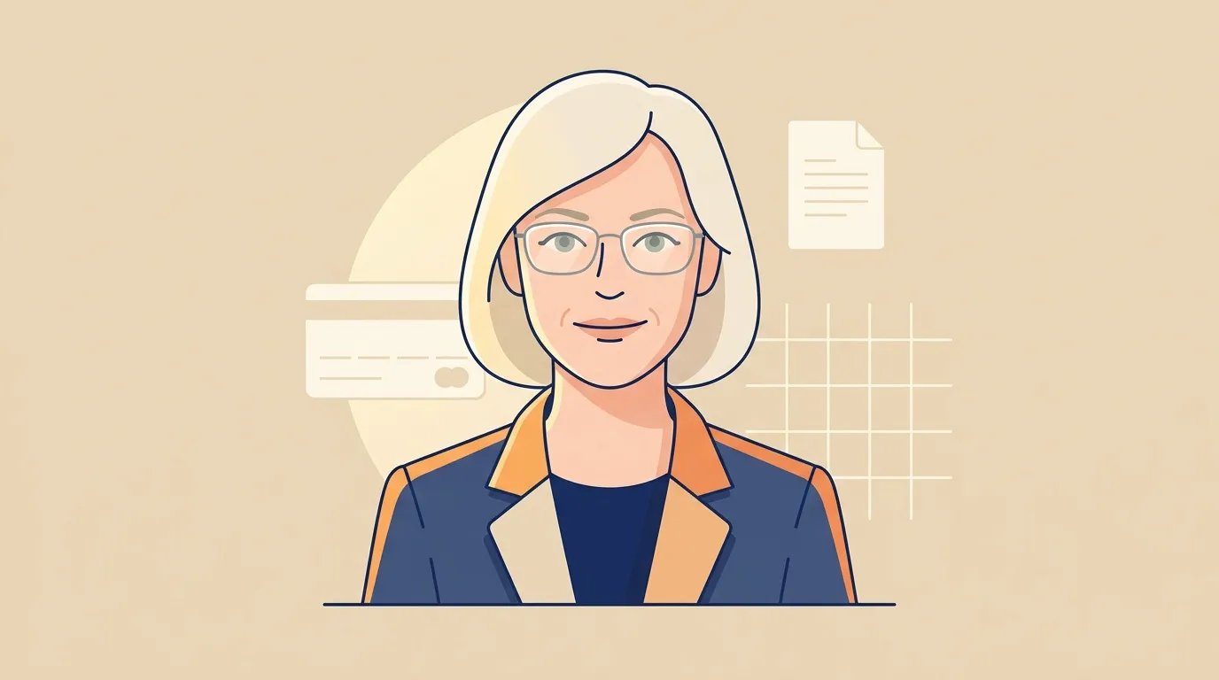 Femme d'affaires avec lunettes, documents et graphiques