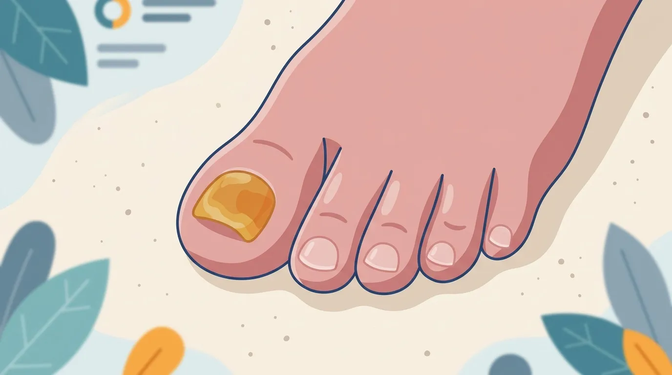 Pied atteint d'une mycose de l'ongle du gros orteil
