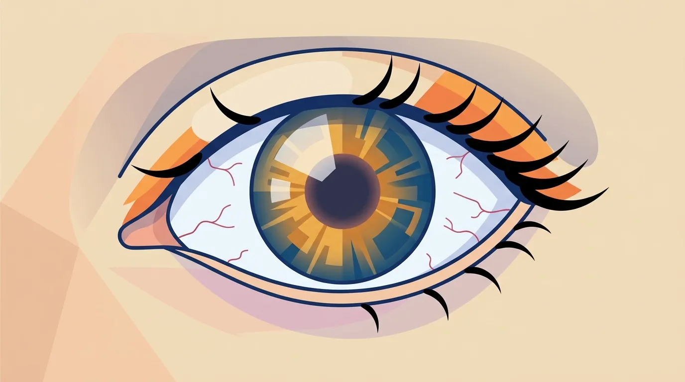 &OElig;il stylis&eacute; avec iris bleu et or, cils noirs