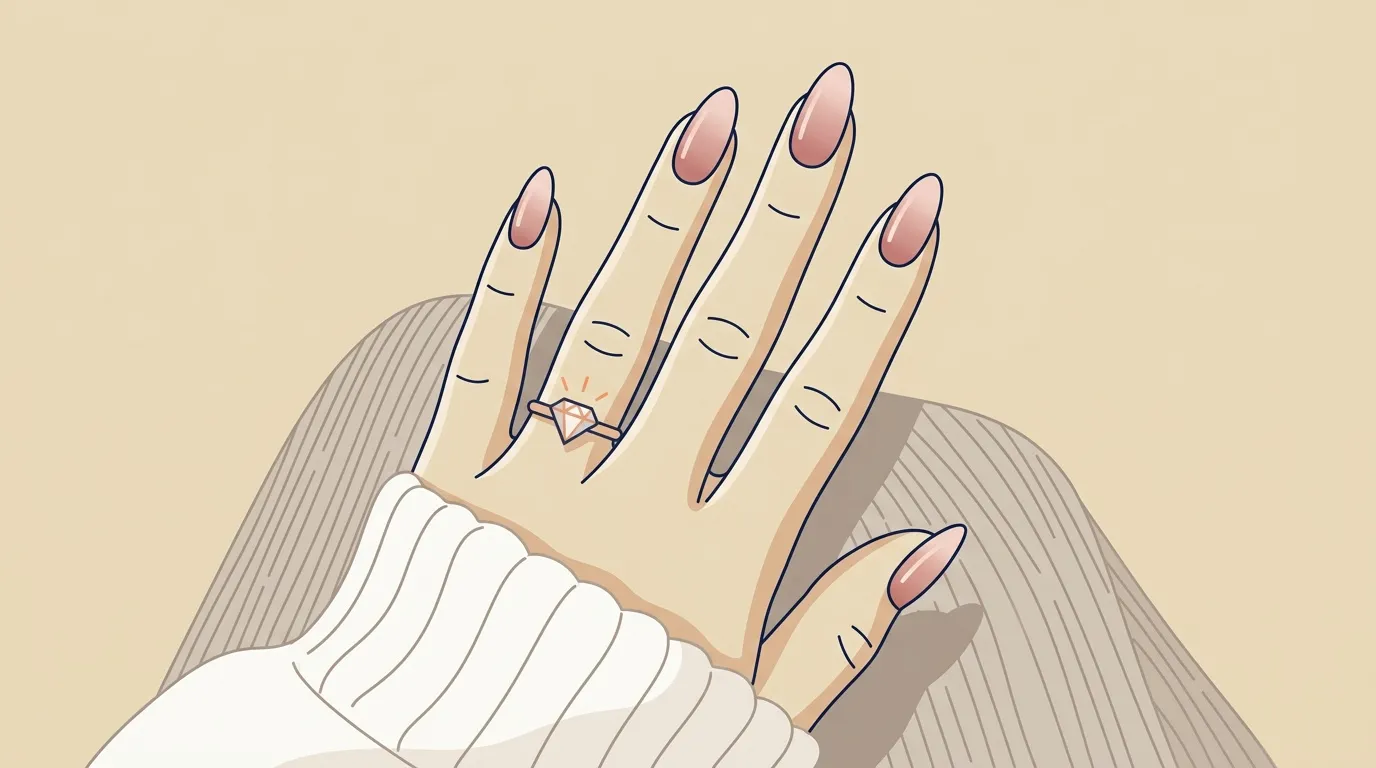 Mains de couple avec bague de fian&ccedil;ailles et alliance