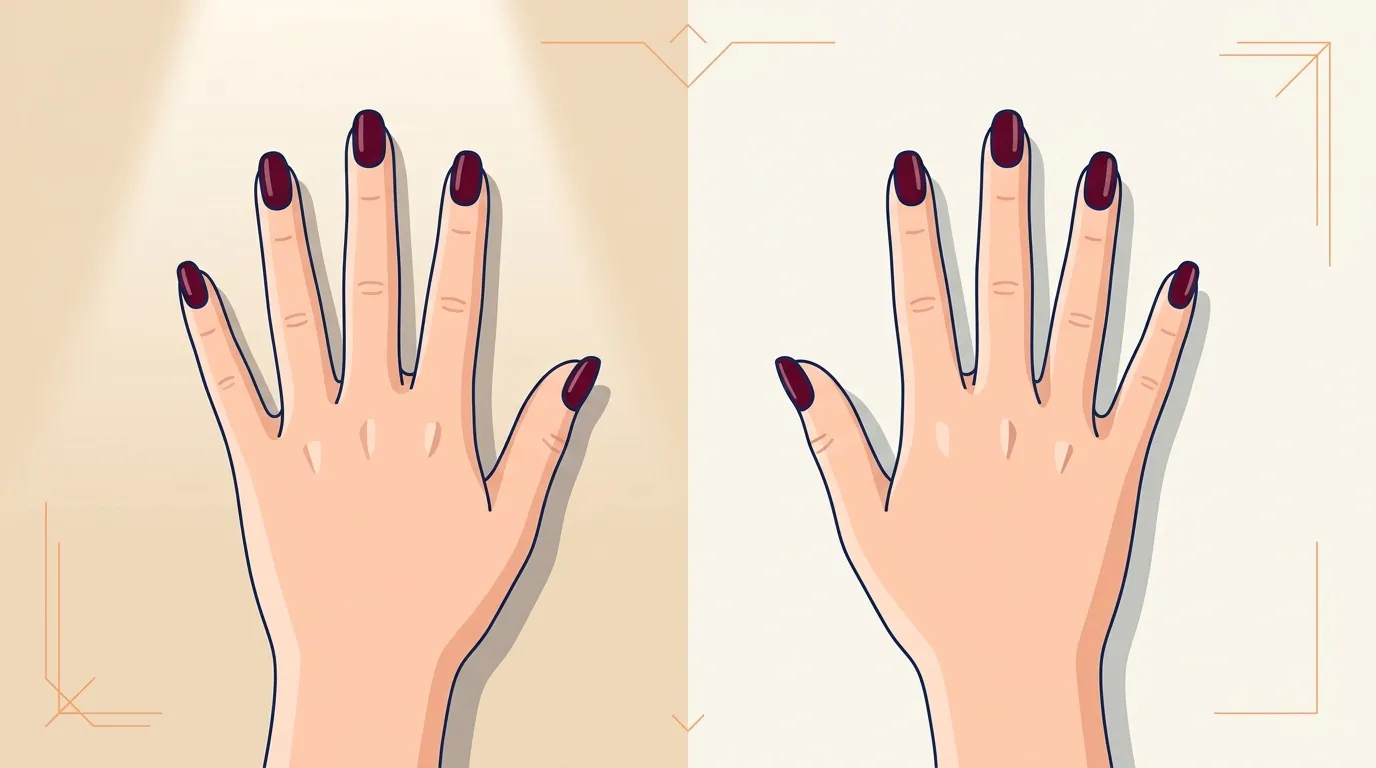 Deux mains montrant diff&eacute;rentes formes d'ongles manucur&eacute;s