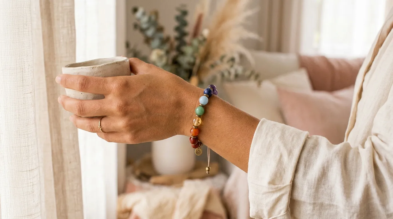 Bracelet 7 chakras pierres naturelles