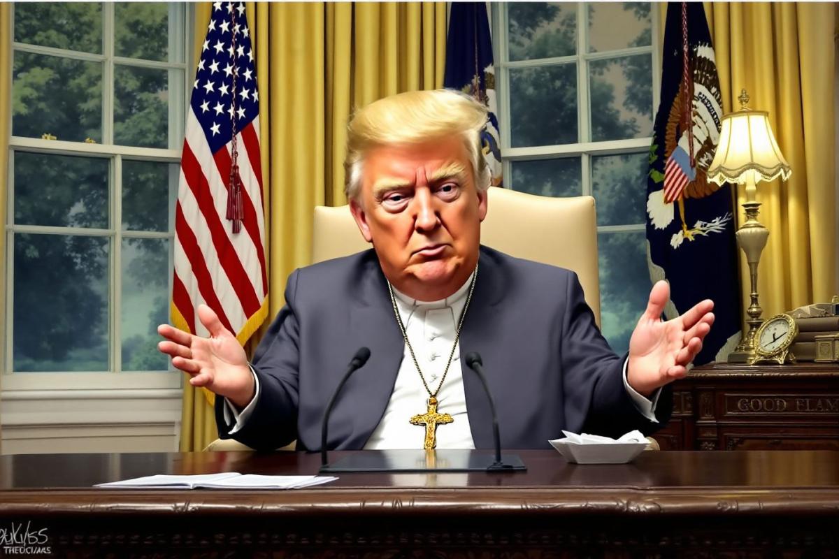 Donald Trump déguisé en pape : fausse image virale sur les réseaux sociaux de la Maison Blanche