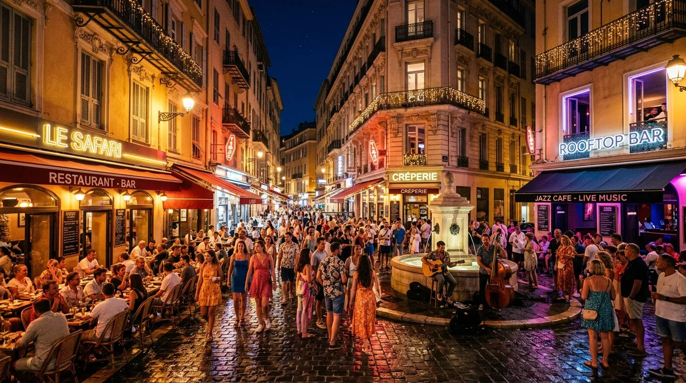 Les quartiers chauds de Nice : zones animées et vie nocturne à découvrir
